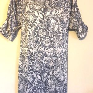 Banana Republic Gray and White dress, S-M